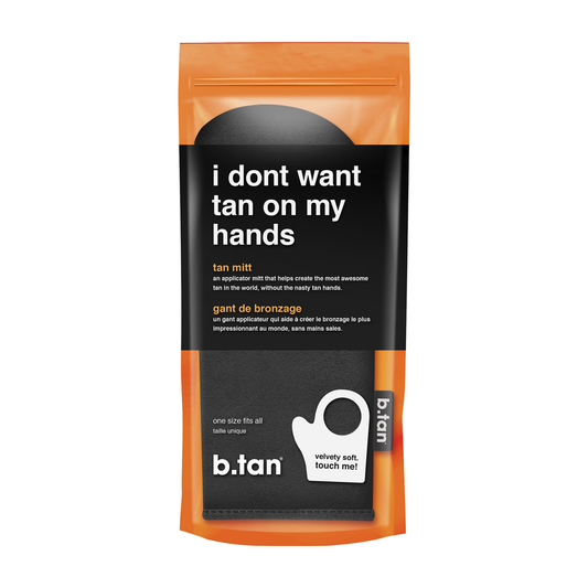 B Tan i don’t want tan on my hands-itseruskettavan levityskinnas
