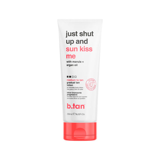 B Tan Just shut up & sunkiss me-asteittain päivettävä vartalovoide