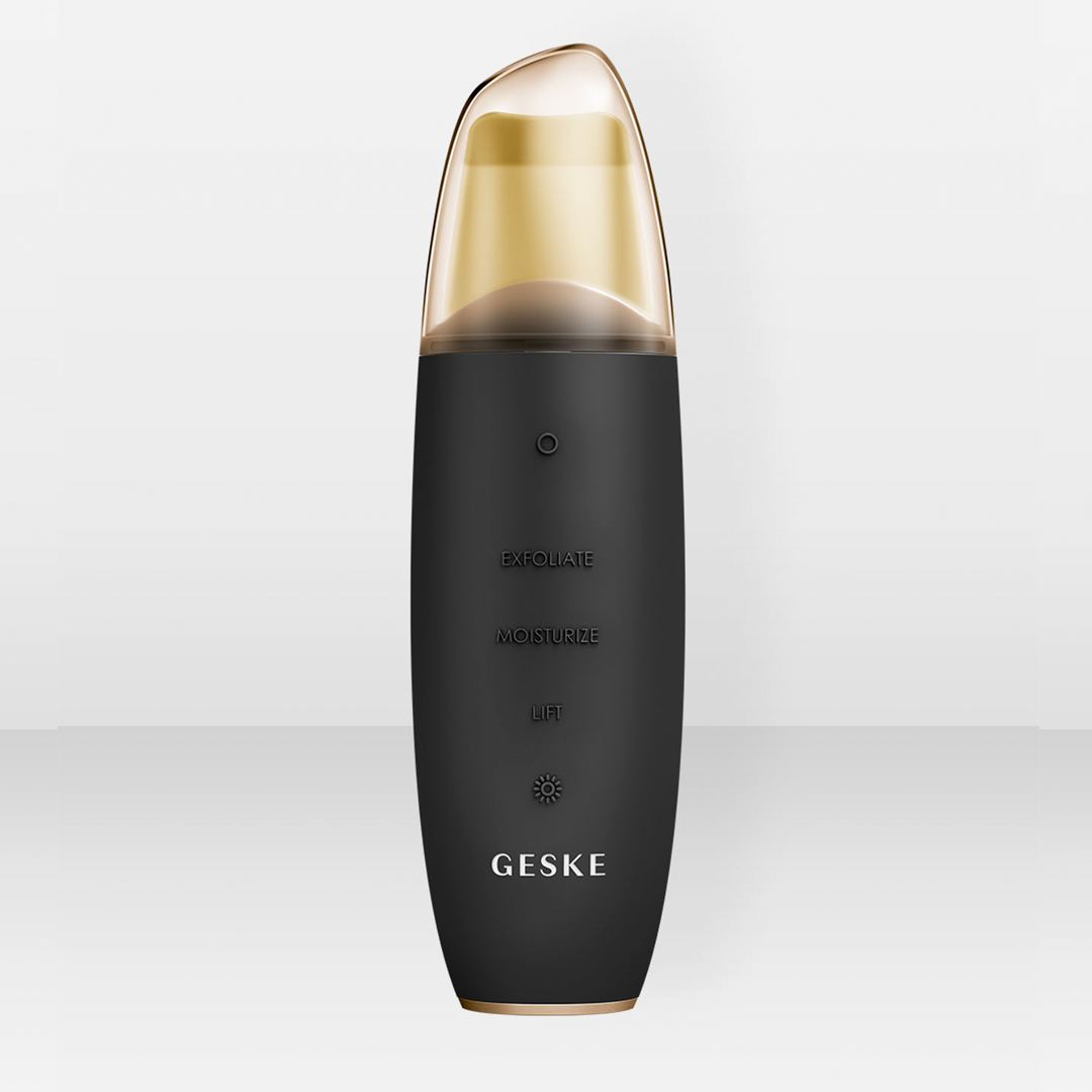 GESKE SmartAppGuided™ MicroCurrent Skin Scrubber & Blackhead Remover | 9 in 1 Gray
