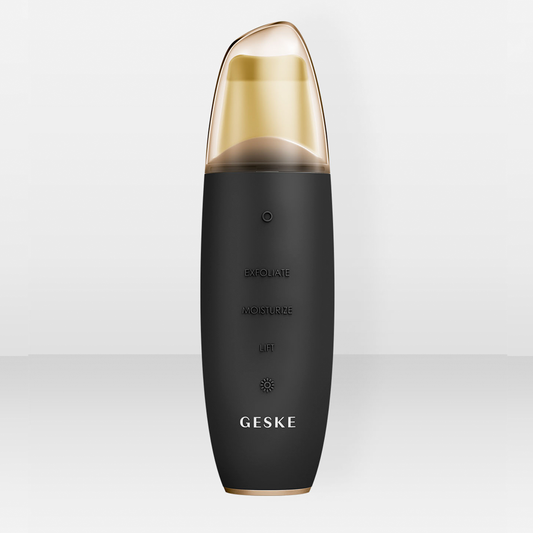 GESKE SmartAppGuided™ MicroCurrent Skin Scrubber & Blackhead Remover | 9 in 1 Gray